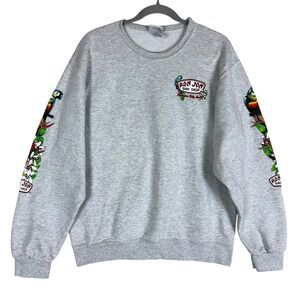 Ron‎ Jon Surf Shop Sweatshirt Mens Medium Gray Parrot Panama City Beach VTG Y2K